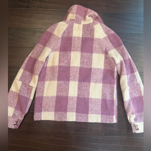 Avec Les Filles pink plaid preppy cozy winter girly feminine jacket size XS - Picture 3 of 6